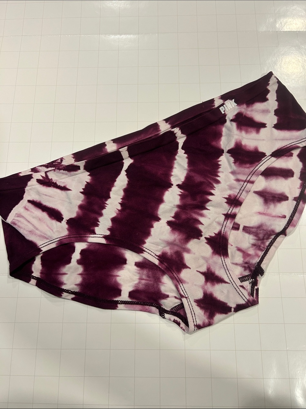 For bundles only - PONK Victoria’s Secret panties Burgundy Tie Dye L
